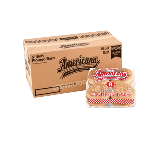 Americana 5" Floured Bap Buns 48x89g