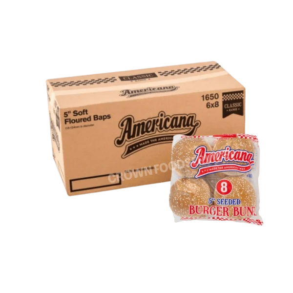 Americana 5" Seeded Burger Buns 48x89g
