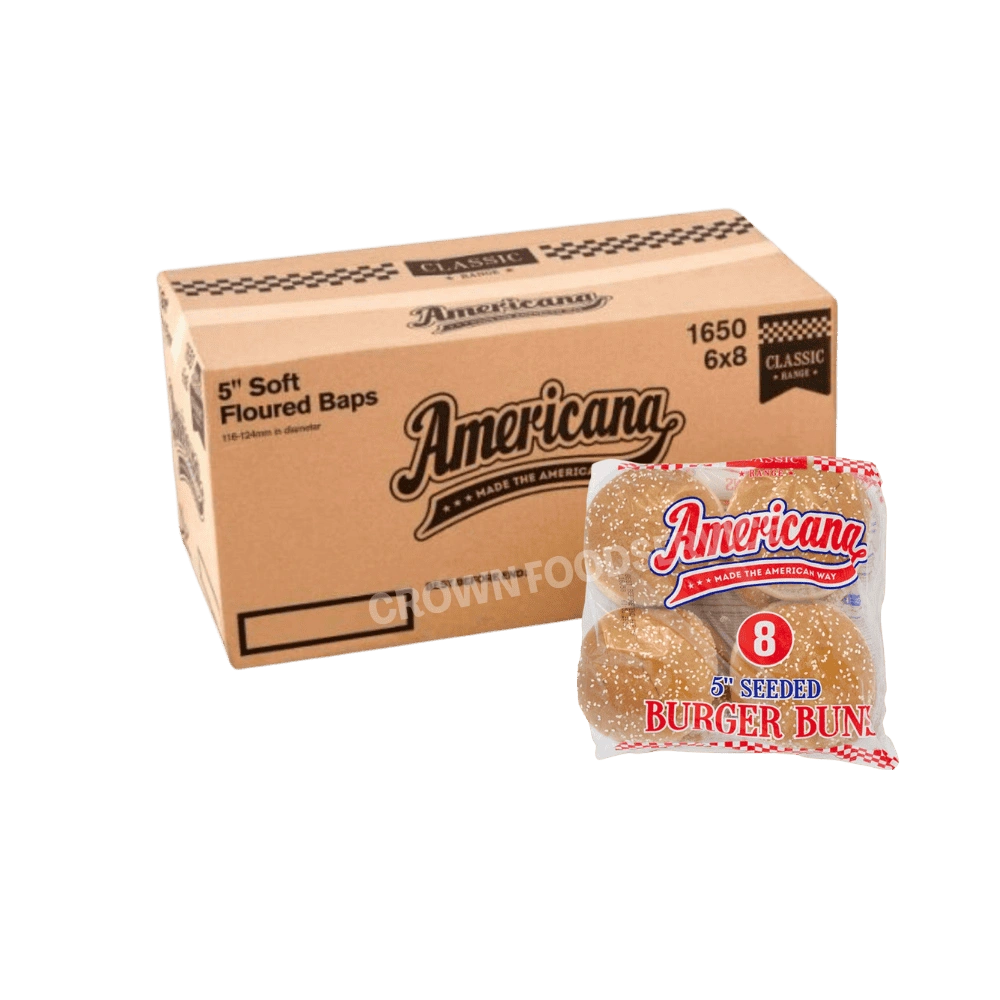 Americana 5" Seeded Burger Buns 48x89g
