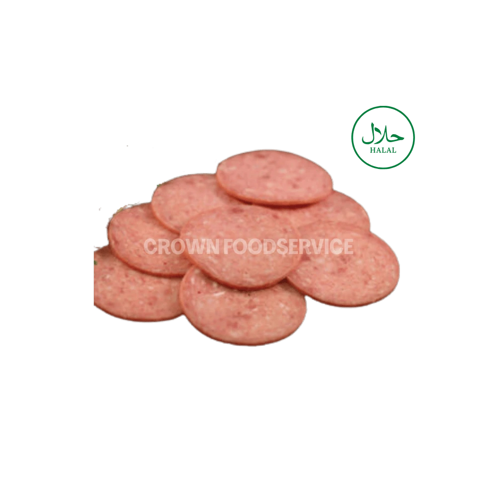 Sliced halal salami (xxxx
