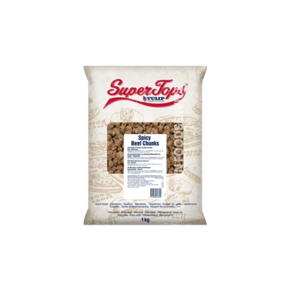 SuperTops Spicy Beef Chunks 1x1kg