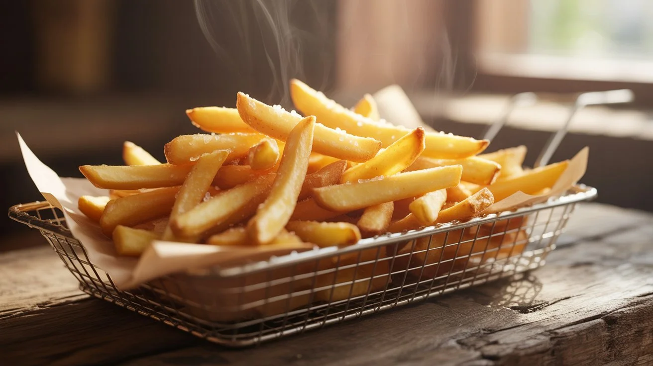 Hot and crispy French fries served fresh from the fryer the perfect side dish for any meal.